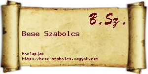 Bese Szabolcs névjegykártya